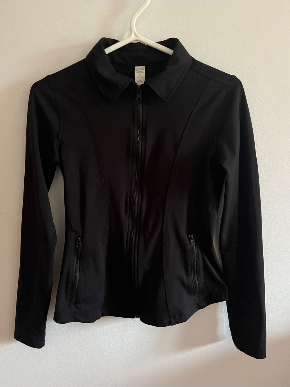 90 Degree By Reflex Black Bomber-Style Zip Jacket
